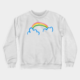 rainbow hands draw doodle art illustration Crewneck Sweatshirt